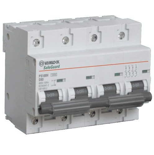 Cầu dao tự động 4 cực PS100H/4/D125