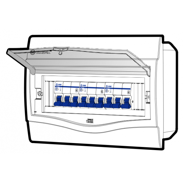 Tủ điện âm tường Vanlock V4FC 9/12SA
