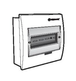 Tủ điện âm tường (mặt nhựa SBS, nắp che POLYCARBONATE) E4FC 3/6S