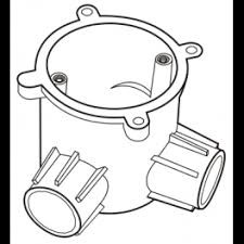 Hộp chia ngả 2 đường vuông góc Ø25 cao E240/25/2AD