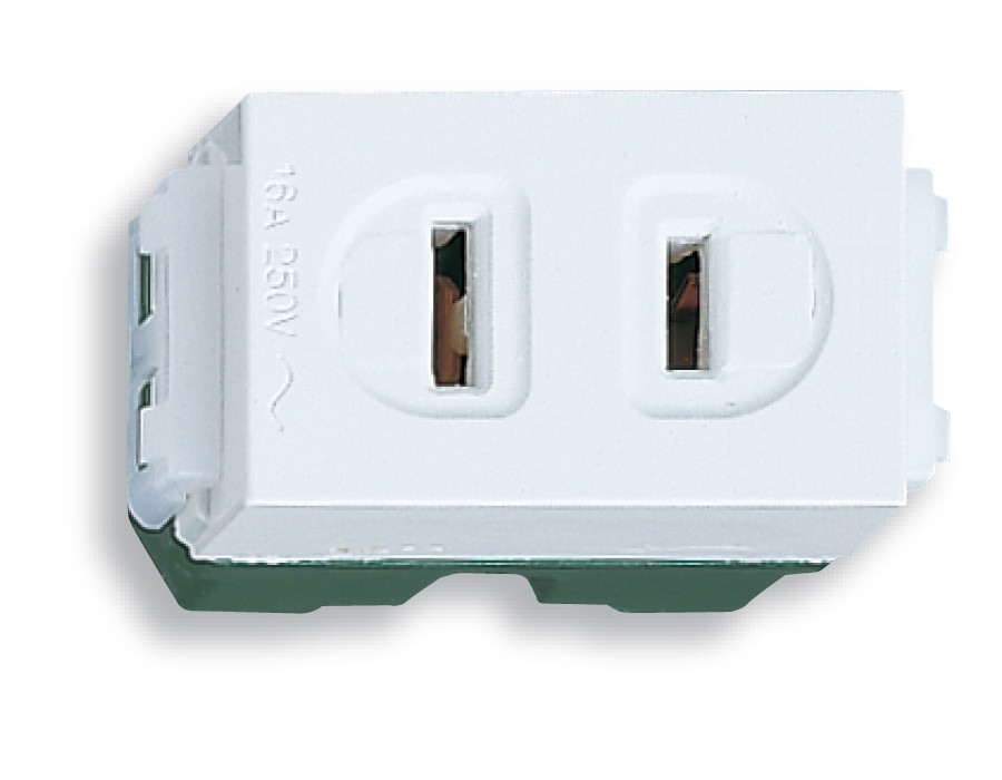 Ổ cắm đơn ( dùng cho phích cắm dẹp ), 250VAC-16A
